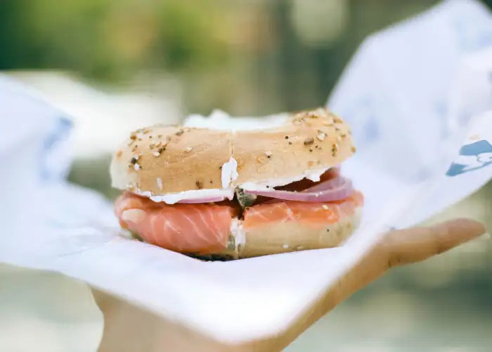 bagel with lox.