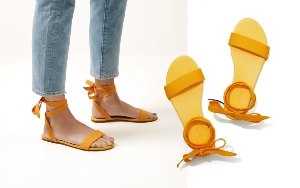 Wrap Sandal in Canary Yellow