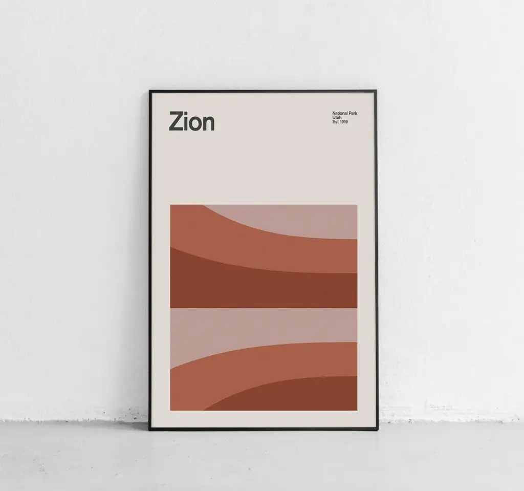 A minimalist art print with the word 