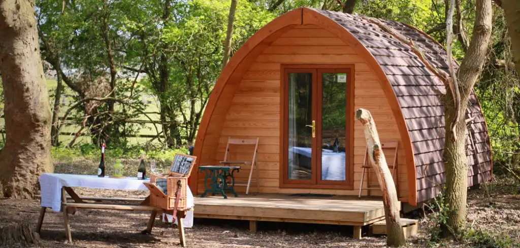 Glamping accommodation at West Stow Pods