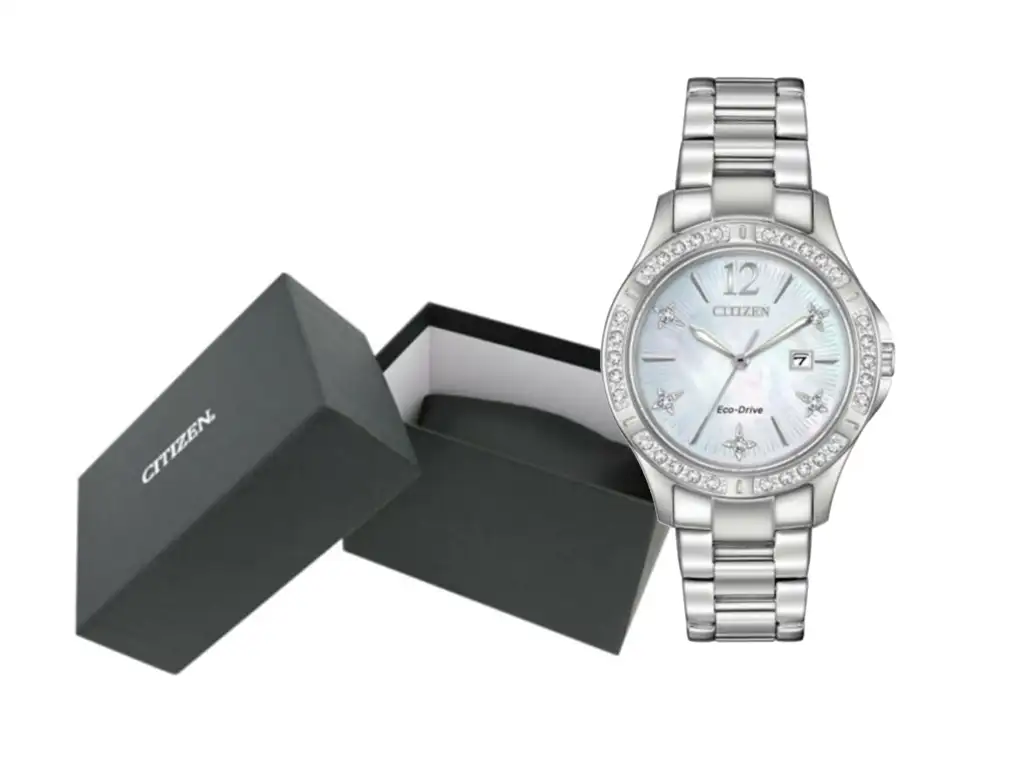 Citizen Eco-Drive Elektra Women’s Crystal Silver-Tone Watch