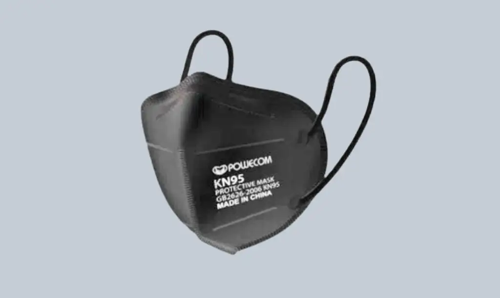 Black Powecom KN95 medical face mask from Project N95