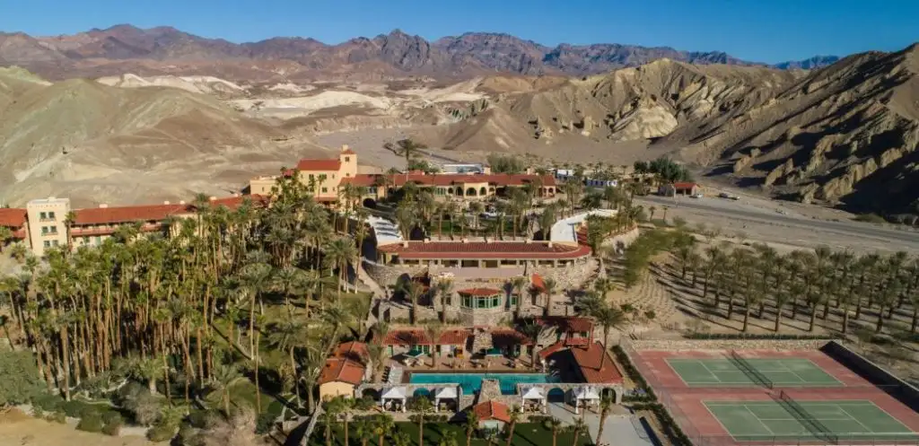 Aerial view of the Inn at Death Valley
