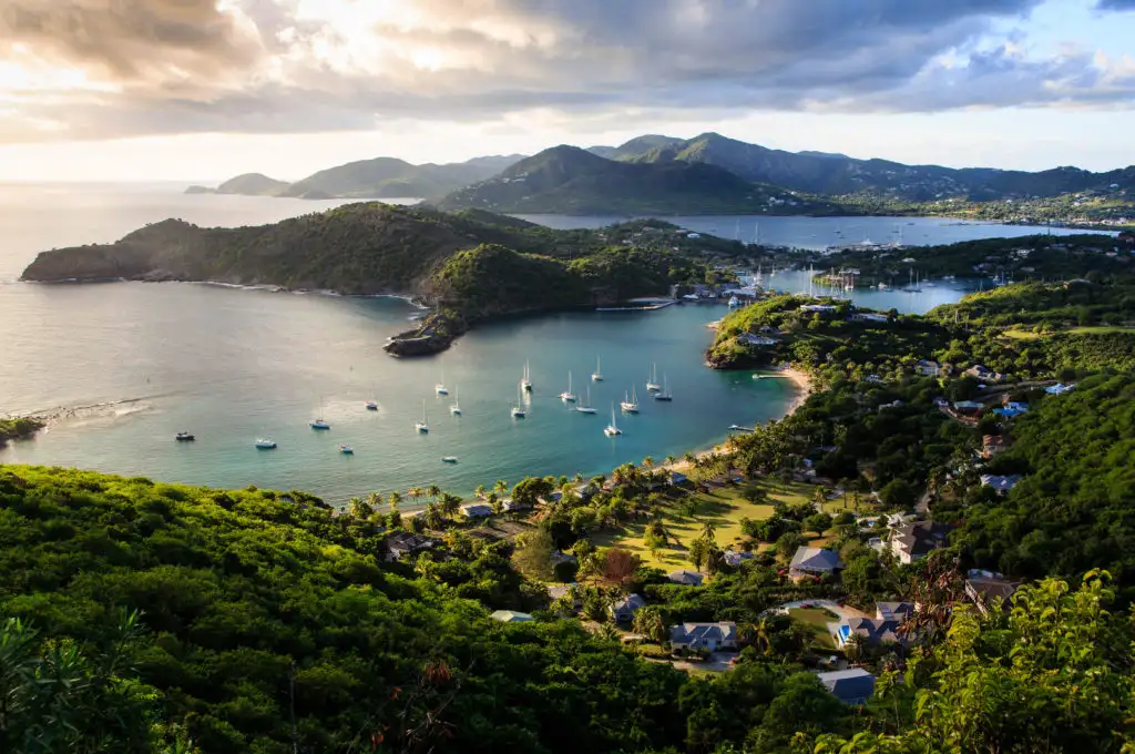 English Harbor, Antigua and Barbuda at sunset