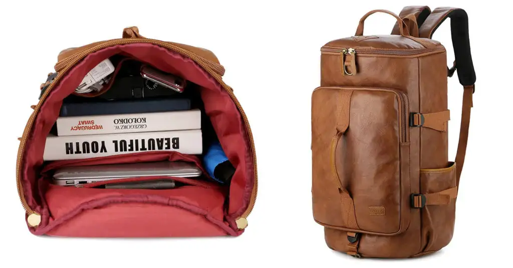 Baosha Leather Duffel Backpack
