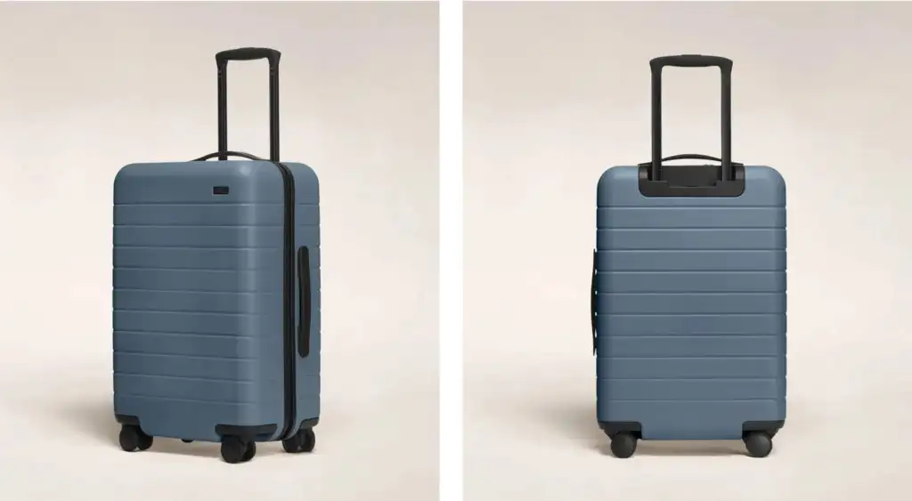 Two views of the Away Bigger Carry-On