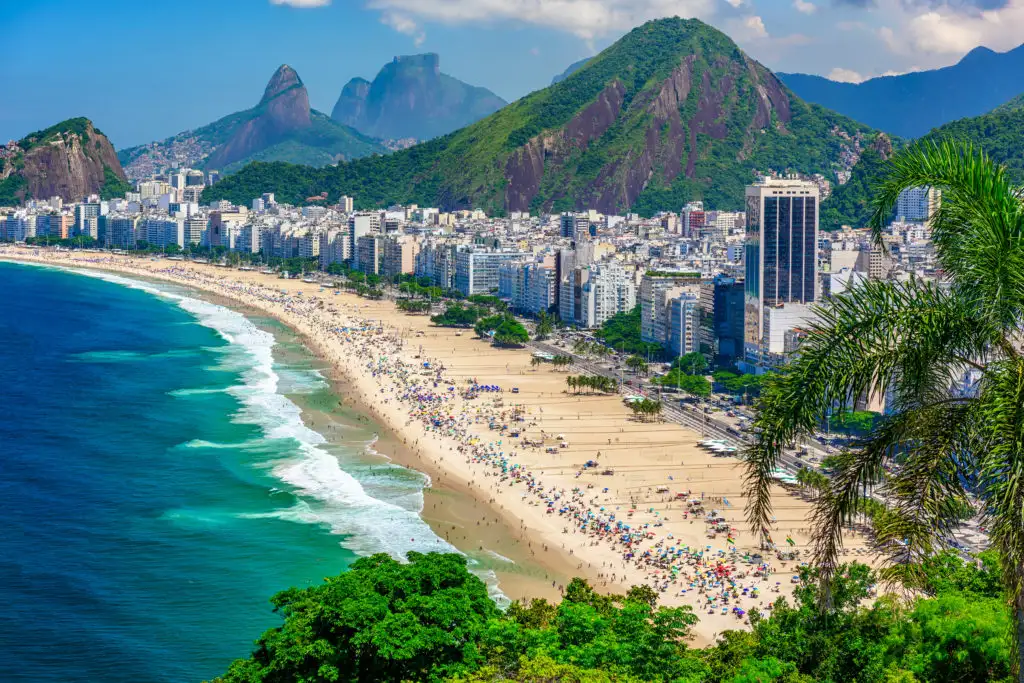 Copacabana beach in Rio de Janeiro, Brazil 