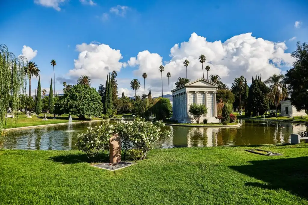 Hollywood Forever cemetery on a sunny day