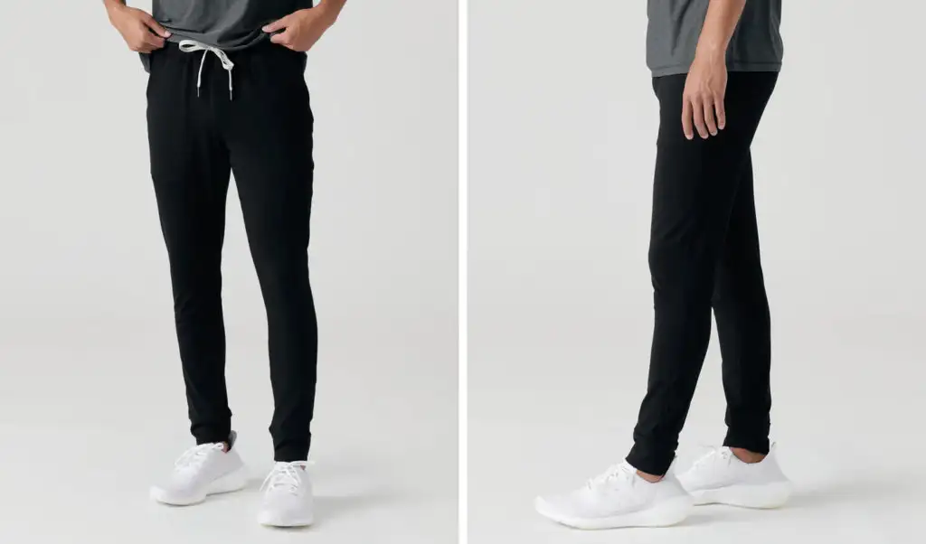 Two views of the True Classic Active Joggers