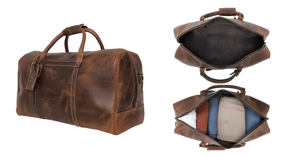Leather Carry On Bag - Airplane Underseat Travel Duffel By RusticTown