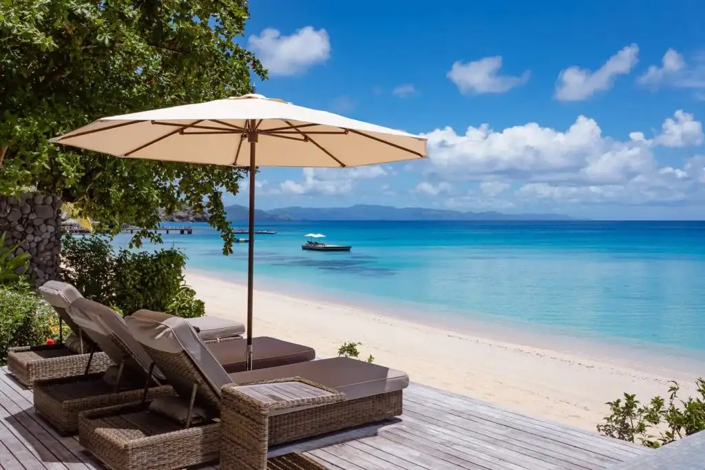 Lounge Chairs on Kokomo Private Island Resort in Yaukuve Island, Fiji