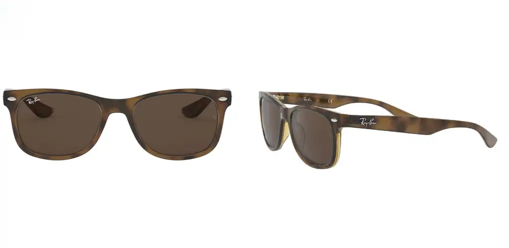 Two views of the Ray-Ban Junior Rectangular Sunglasses
