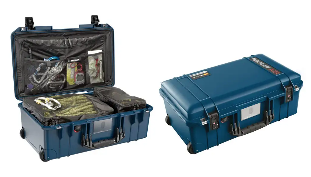 Two views of the Pelican 1535TRVL Air Travel Case