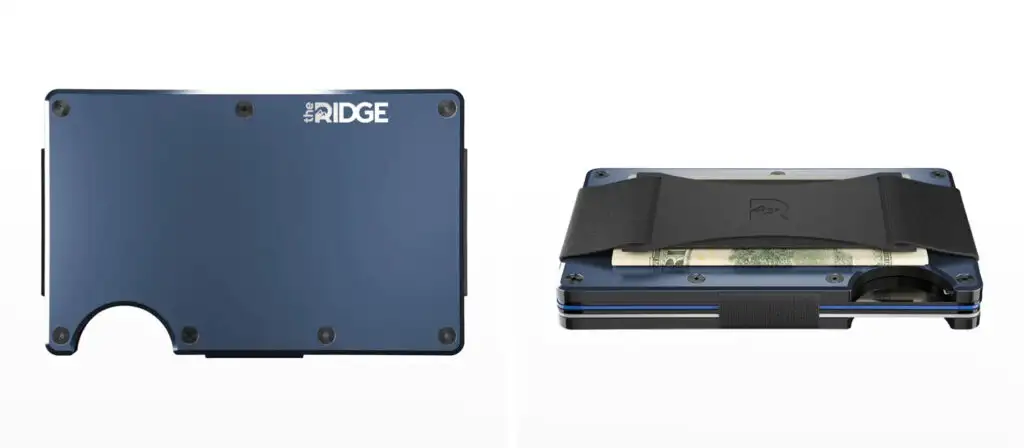Two views of the The Ridge Metal Aluminum Cash Strap