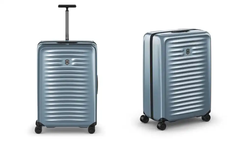 Two views of Victorinox Airox Large Hardside Case