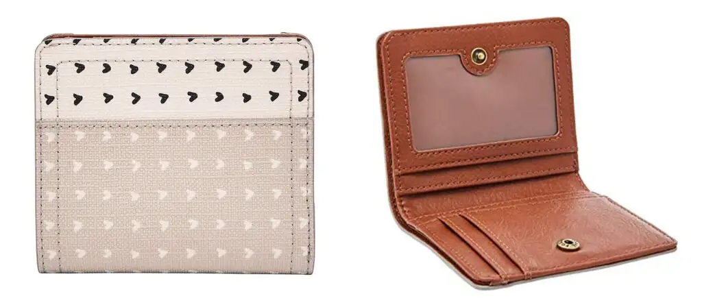 Two views of the Fossil Logan Leather RFID Bifold Wallet