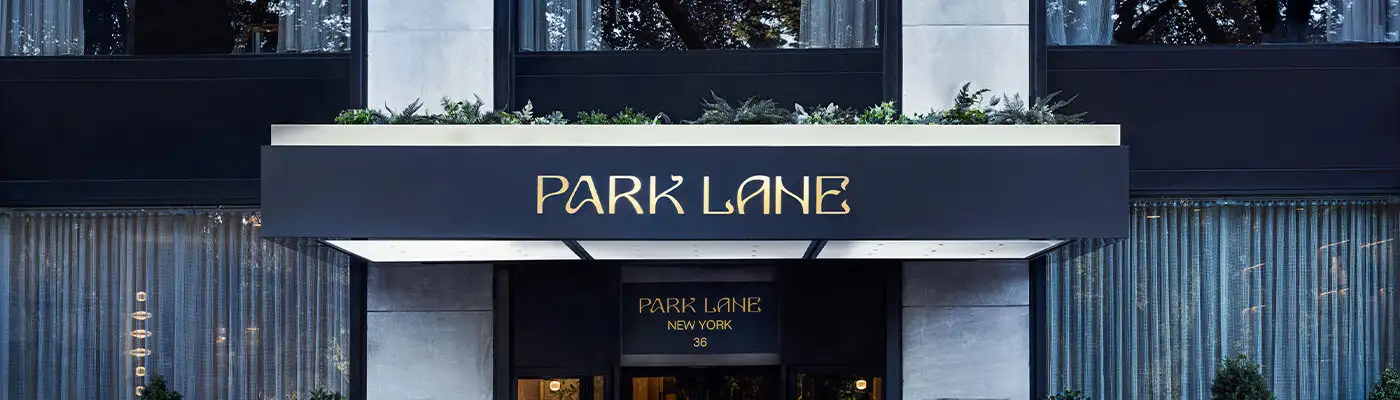 Exterior front entrance of Park Lane New York in New York City, New York, United States