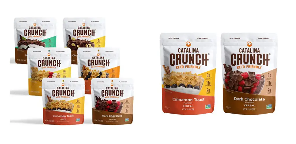 Multiple packages in a variety of flavors of Catalina Crunch cereal