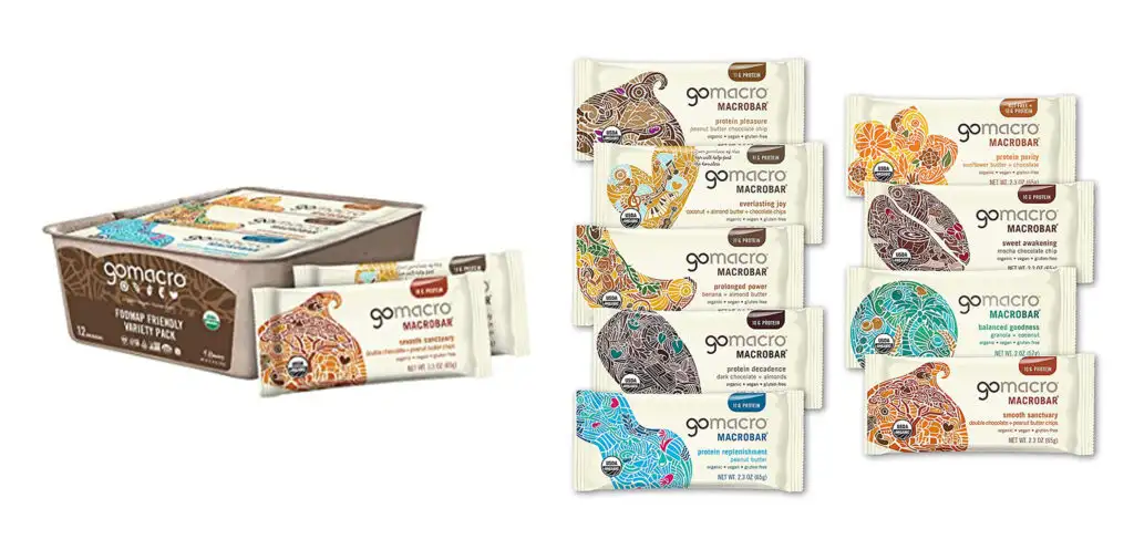 Variety of flavors of GoMacro bars