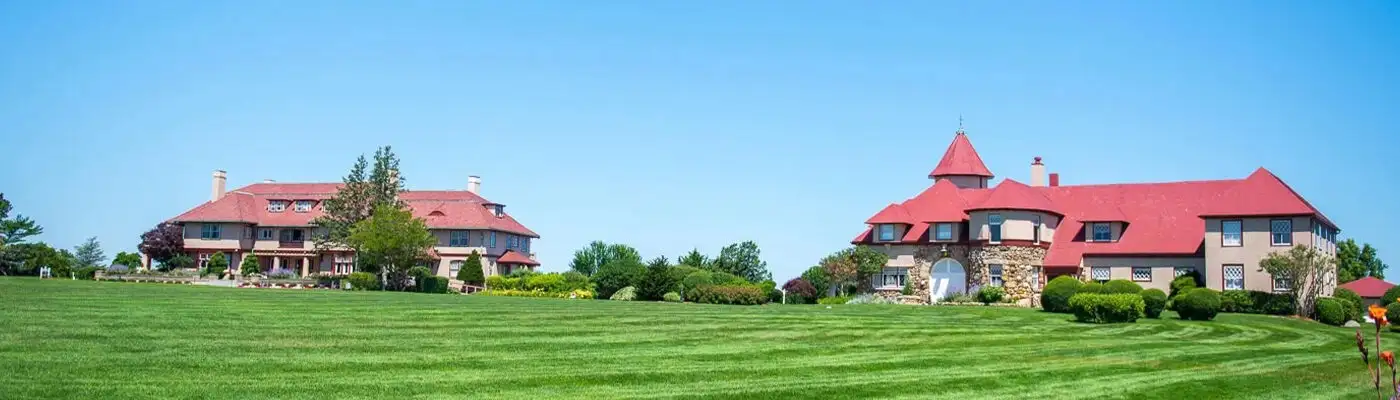Mansion and surrounding buildings at the Ocean Edge Resort & Golf Club