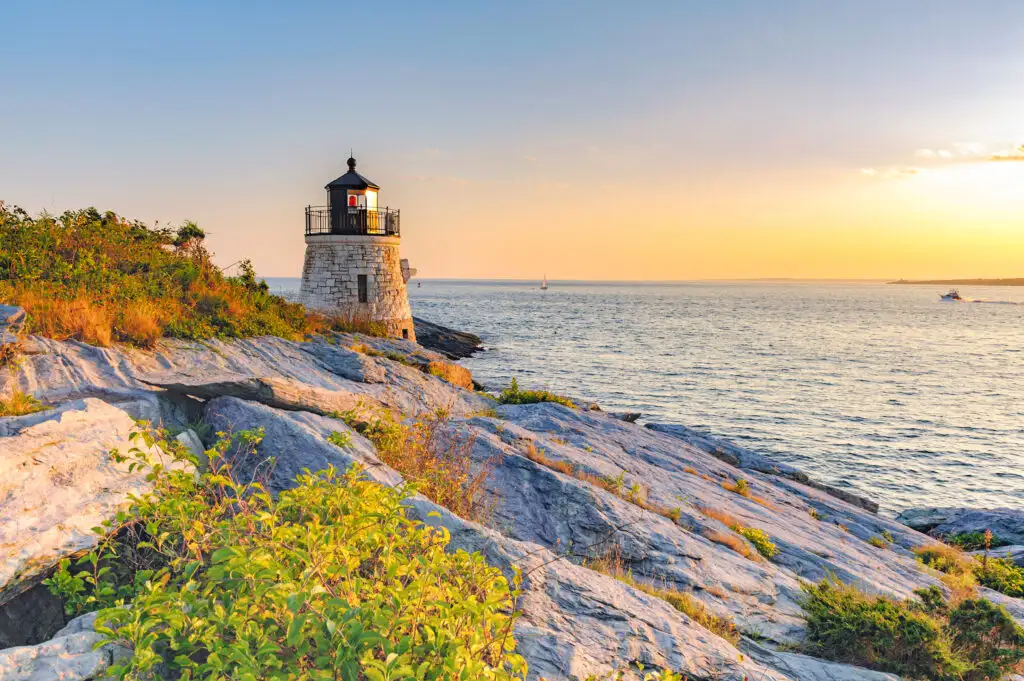 Castle Hill Lighthouse in Newport, Rhode Island