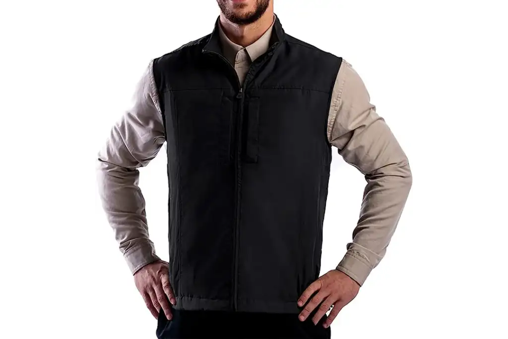 Man modeling the Scottevest Vest for Men
