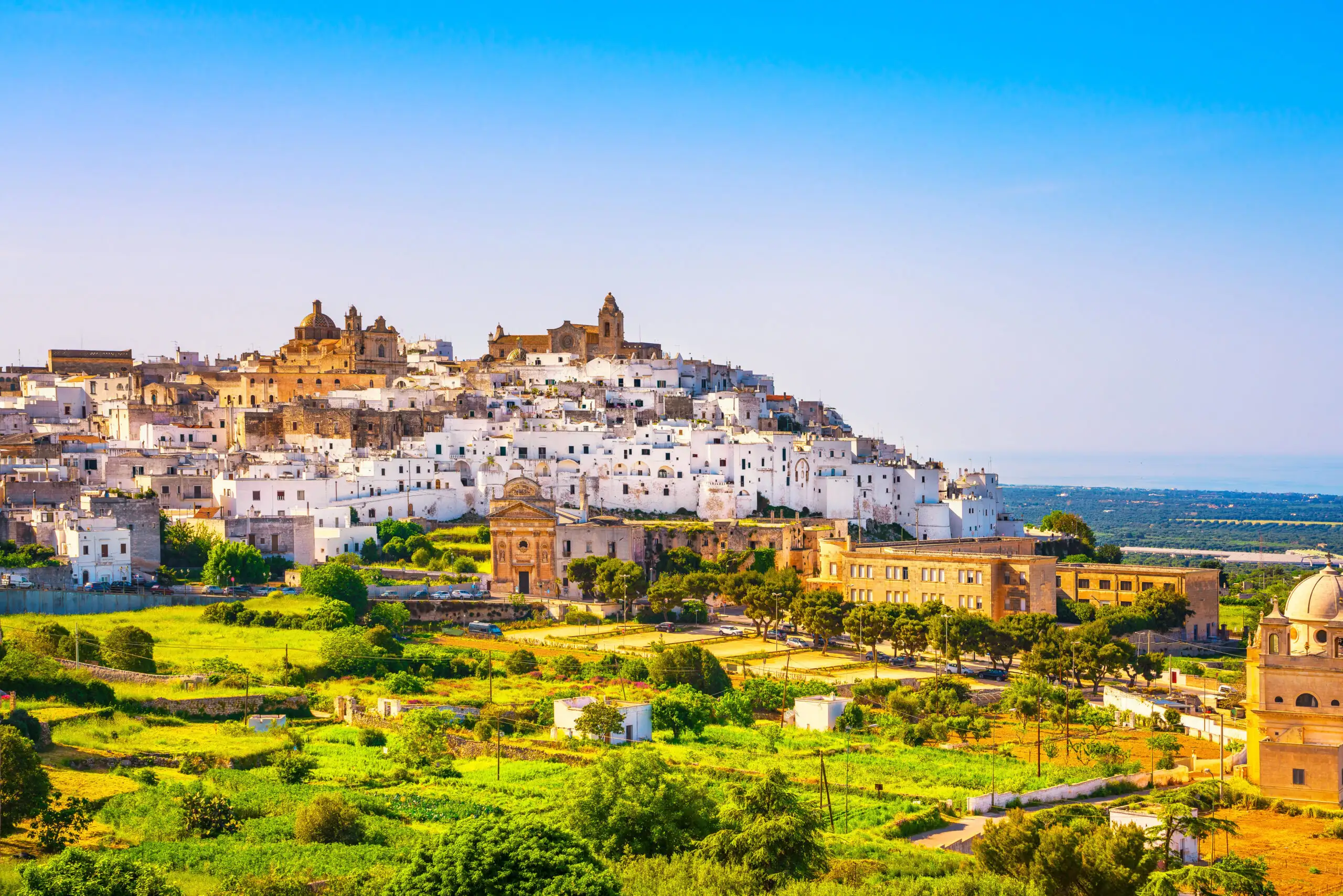 The white building of Ostuni, an town on the Southern coast of Italy