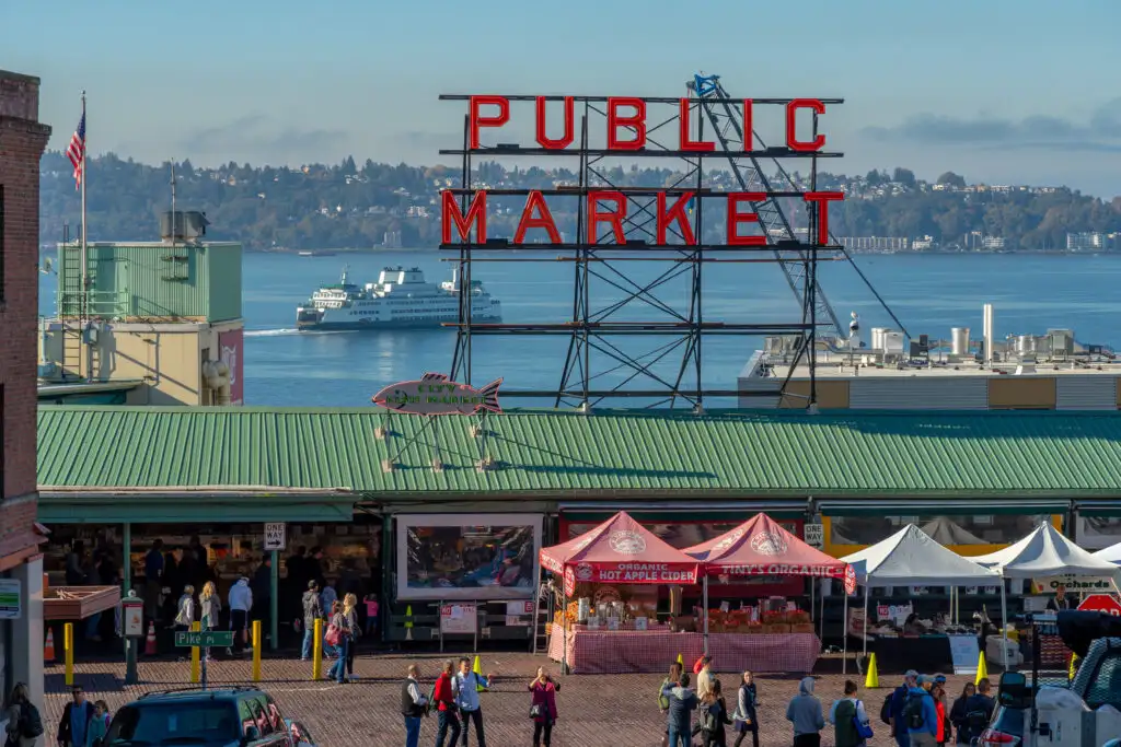 The Front of Pike Place Market, Seattle, Washington