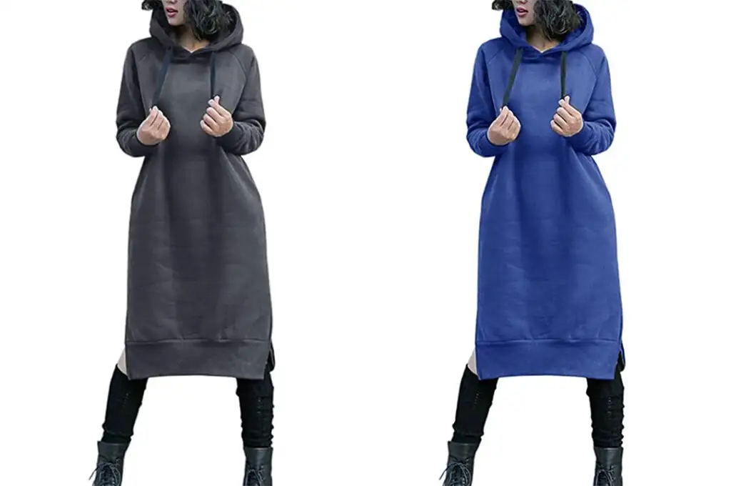 Fleece Lined Hoodie Dress, the best hoodie dress for fall travel