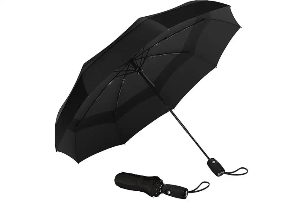 Repel Windproof Travel Umbrella in black