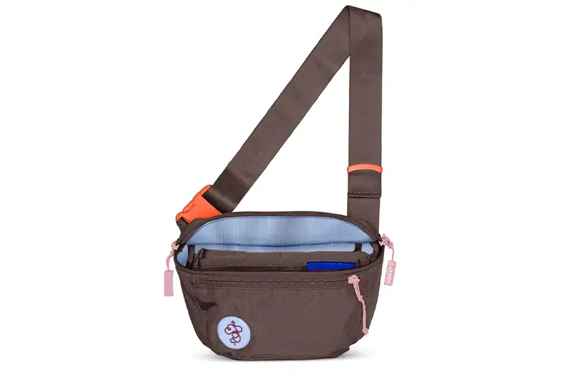 Baboon Fannypack in brown with orange accents