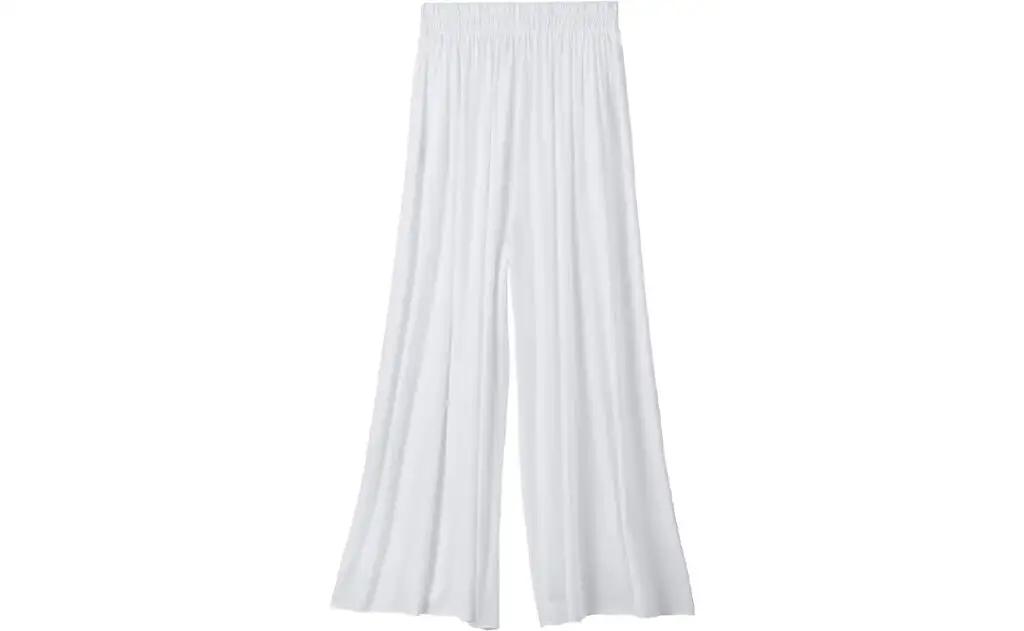 Lunya Organic Pima Wide-Leg Pant in white