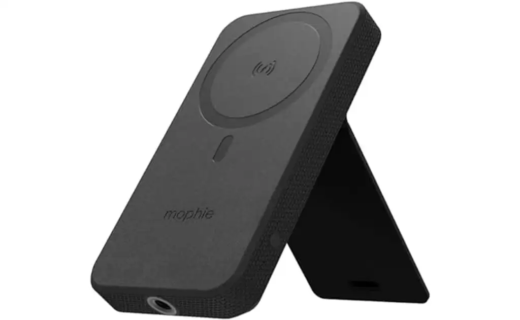 mophie Snap+ Powerstation Wireless Stand - Black - Compatible with MagSafe Enabled iPhones or Any Qi-Enabled Smartphones, Including Apple, Samsung, or Google Phones