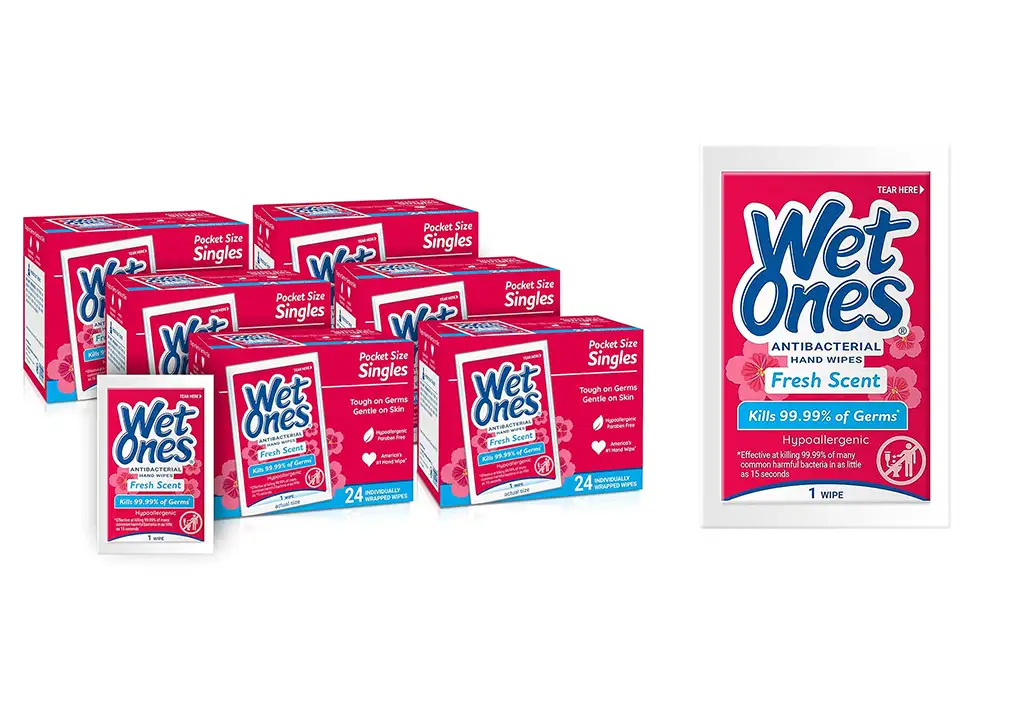 Wet Ones antibacterial wipes