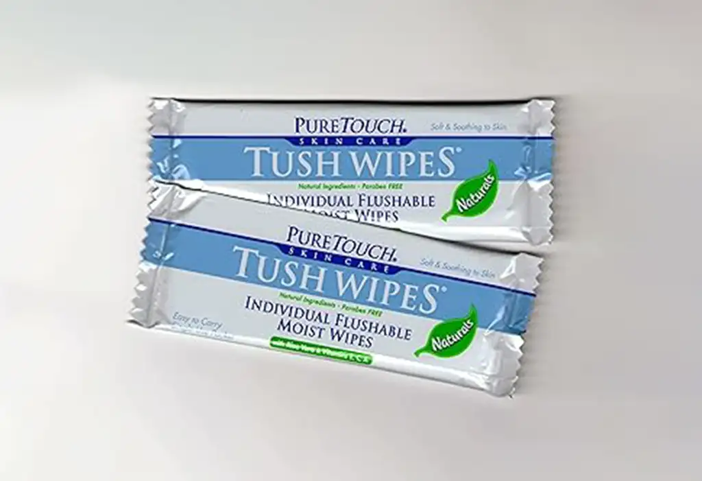 Two packages of Tush Wipes