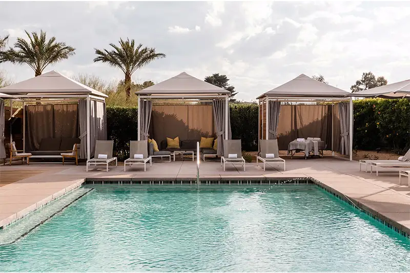 Poolside bungalows at The Mindful Journey, Andaz Scottsdale Resort & Bungalows
