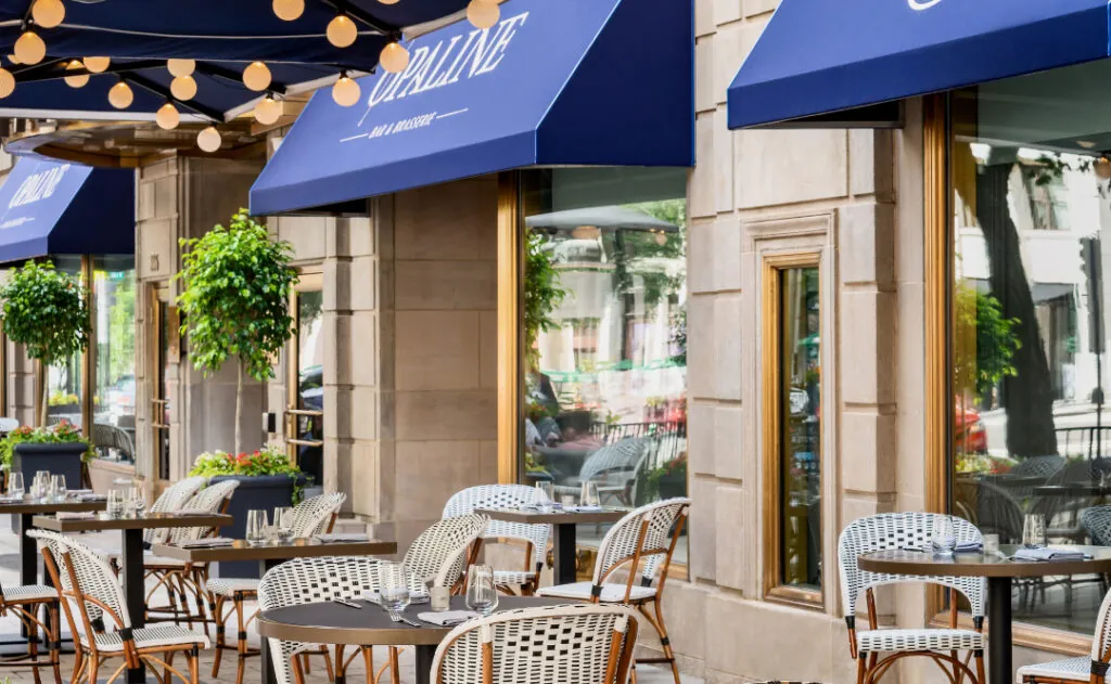 Opaline Bar & Brasserie outside dining at the Sofitel Hotel in Washington