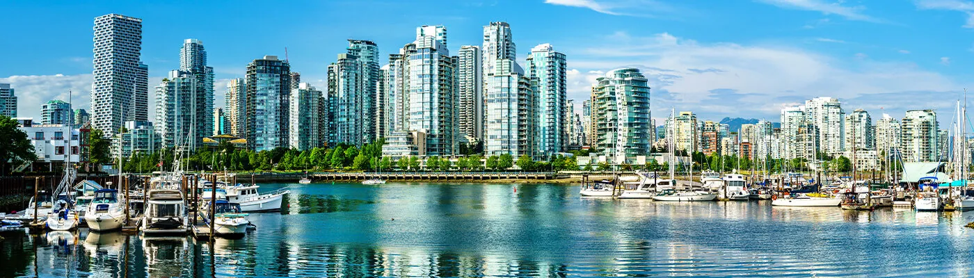 Skyline of Downtown Vancouver at False Creek - British Columbia, Canada