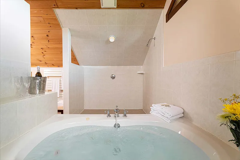Bathtub in The Sarah Master Suite at Stonecroft Country Inn, Connecticut