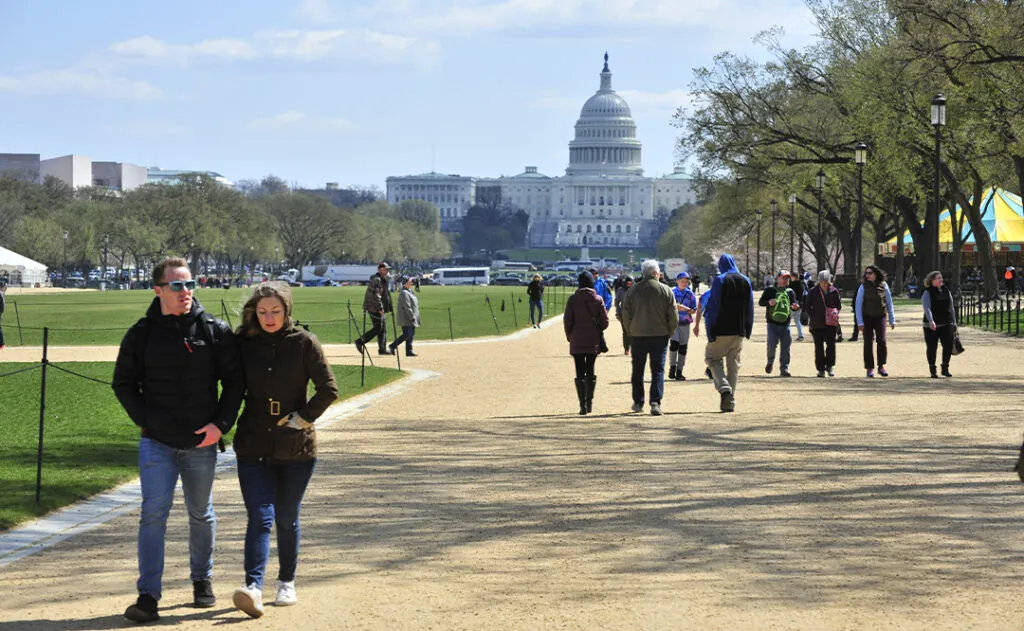 A walk along the national mall in DC