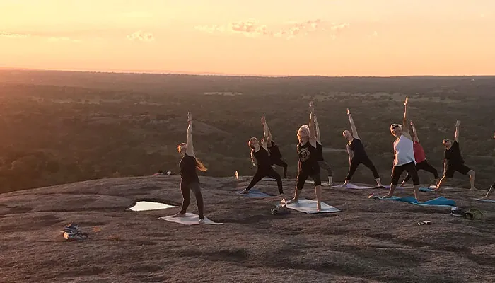 Yoga at Enchanted Rock State Natural Area